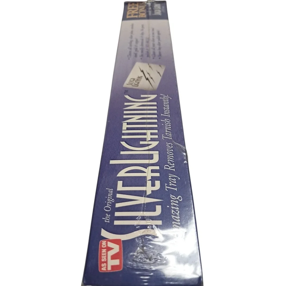 Silver Lightning  Amazing Tray Removes Tarnish Instantly-Robin Leach Vintage NEW